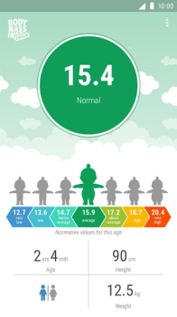Télécharger BMI calculator for child Santé et forme physique pour Android Capture d'écran 4