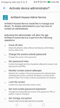 Télécharger AirWatch Service for Huawei Affaires pour Android Capture d'écran 3