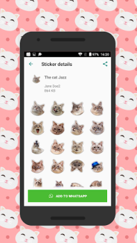 Télécharger Cats stickers Divertissement pour Android Capture d'écran 6