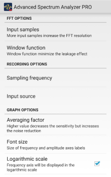 Télécharger Advanced Spectrum Analyzer PRO Musique et audio pour Android Capture d'écran 7