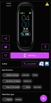 Télécharger Mi Band 4 WatchFaces Outils pour Android Capture d'écran 4