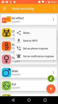 Télécharger VoiceFX - Changeur de Voix ave Divertissement pour Android Capture d'écran 3
