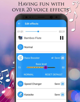 Télécharger Changeur de voix: Effets Audio Musique et audio pour Android Capture d'écran 3