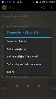 Télécharger Crying sounds Personnalisation pour Android Capture d'écran 2