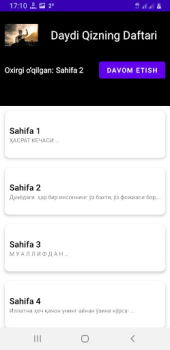 Télécharger Daydi Qizning Daftari Livres et guides pour Android Capture d'écran 3
