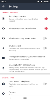 Télécharger Quick Video Recorder Outils pour Android Capture d'écran 6