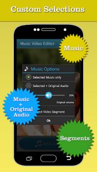 Télécharger Music Video Editor Add Audio Lecteurs et éditeurs de vidéos pour Android Capture d'écran 3