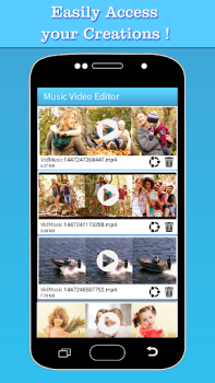 Télécharger Music Video Editor Add Audio Lecteurs et éditeurs de vidéos pour Android Capture d'écran 5