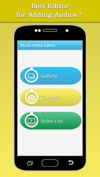 Télécharger Music Video Editor Add Audio Lecteurs et éditeurs de vidéos pour Android Capture d'écran 6