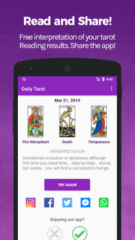 Télécharger Free Tarot Card Reading - Daily Tarot Mode de vie pour Android Capture d'écran 4