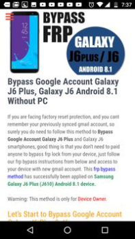 Télécharger Bypass FRP Lock Éducation pour Android Capture d'écran 4