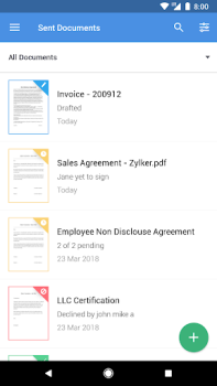 Télécharger Zoho Sign - Fill & eSign docs Travail pour Android Capture d'écran 5