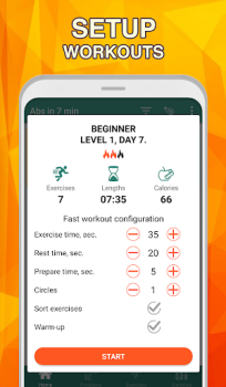 Télécharger 7 minute abs workout: Daily Ab Santé et forme physique pour Android Capture d'écran 3