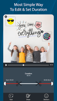 Télécharger Ajouter du texte sur la vidéo Lecteurs et éditeurs de vidéos pour Android Capture d'écran 2