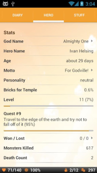 Télécharger Godville Jeux de rôle pour Android Capture d'écran 3