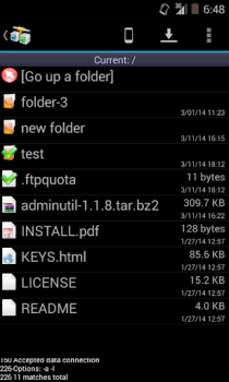 Télécharger AndFTP (Client FTP) Outils pour Android Capture d'écran 2