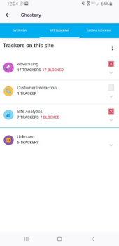 Télécharger Ghostery Privacy Browser Travail pour Android Capture d'écran 2
