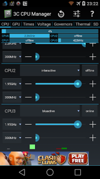 Télécharger 3C CPU Manager (root) Outils pour Android Capture d'écran 7