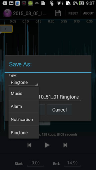 Télécharger Couteau MP3 Musique et audio pour Android Capture d'écran 4