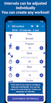 Télécharger Tabata Timer: Interval Timer Santé et forme physique pour Android Capture d'écran 6