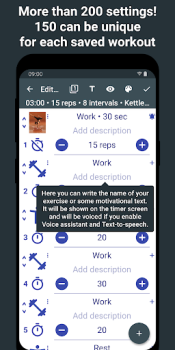 Télécharger Tabata Timer: Interval Timer Santé et forme physique pour Android Capture d'écran 7