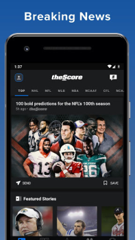 Télécharger theScore: Sports News & Scores Sport pour Android Capture d'écran 2