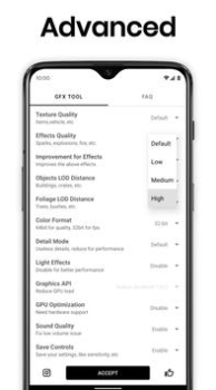 Télécharger GFX Tool: Launcher & Optimizer Outils pour Android Capture d'écran 4