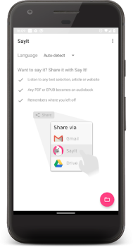 Télécharger SayIt: Lire avec les oreilles Outils pour Android Capture d'écran 6