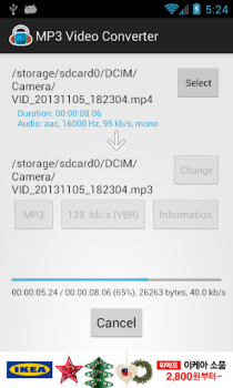 Télécharger MP3 Video Converter Musique et audio pour Android Capture d'écran 4