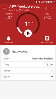 Télécharger Entraînement abdominaux A6W Santé et forme physique pour Android Capture d'écran 3