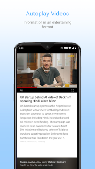 Télécharger Inshorts - News in 60 words Actualités et magazines pour Android Capture d'écran 4