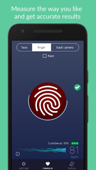 Télécharger Пульс по лицу – пульсометр Fac Santé et forme physique pour Android Capture d'écran 2