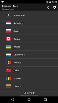 Télécharger Hideman Free VPN Outils pour Android Capture d'écran 2