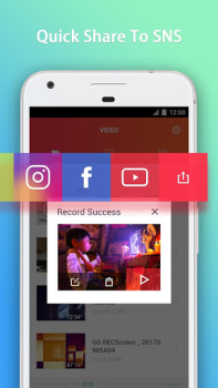 Télécharger GO Recorder Lecteurs et éditeurs de vidéos pour Android Capture d'écran 4