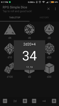 Télécharger RPG Simple Dice Outils pour Android Capture d'écran 2
