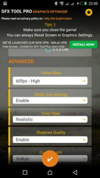 Télécharger GFX Tool Pro for PU Battlegoun Outils pour Android Capture d'écran 2