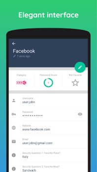 Télécharger One Key: password manager Travail pour Android Capture d'écran 6