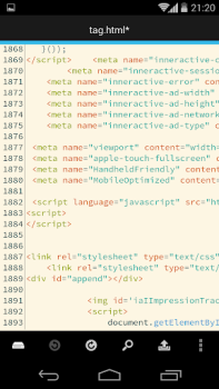 Télécharger DroidEdit (free code editor) Travail pour Android Capture d'écran 3