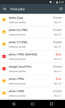 Télécharger Виртуальный принтер Google Travail pour Android Capture d'écran 3