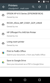 Télécharger Виртуальный принтер Google Travail pour Android Capture d'écran 4