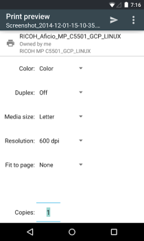Télécharger Виртуальный принтер Google Travail pour Android Capture d'écran 5