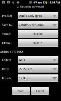 Télécharger Video Converter Android Lecteurs et éditeurs de vidéos pour Android Capture d'écran 5