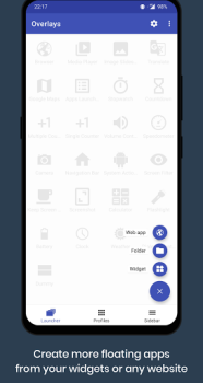 Télécharger Overlays - Floating Launcher Travail pour Android Capture d'écran 2