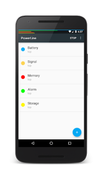Télécharger PowerLine: Status Bar meters Outils pour Android Capture d'écran 2